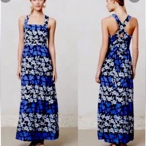 Anthro Maeve floral print maxi dress, size 8
